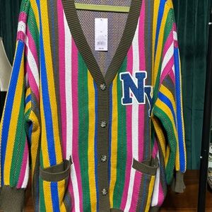 Wild Fable Multicolor Striped Cardigan